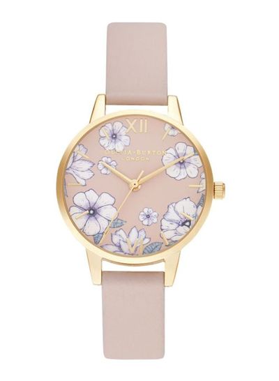 Women's Leather Groovy Blooms Analog Watch OB16AN04