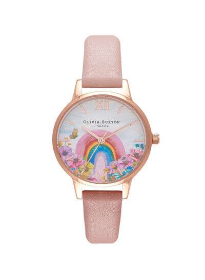 Women's NHS Rainbow Floral Dial Watch - OB16RB29