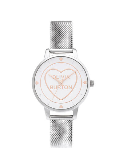 Women's Candy Shop White & Heart Dial Watch