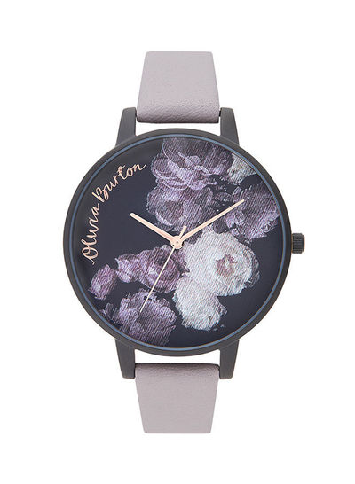 Women's Fine Art Wo Black & Floral Dial Watch - OB16AD11