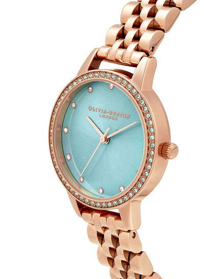 Women's Classics Mint Sparkle Sunray & Stone Dial Watch - Ob16Md104