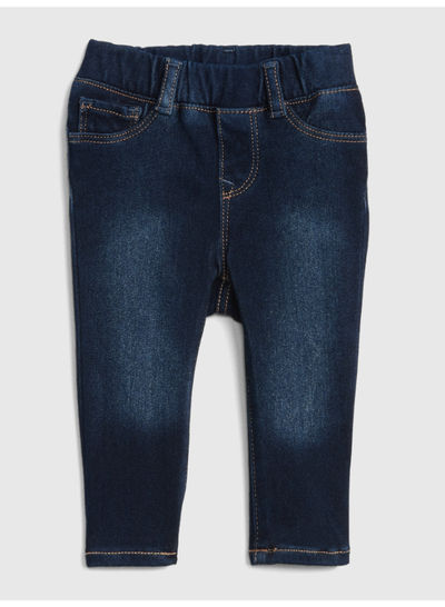 Elasticated Waist Pull-On Jeggings Blue